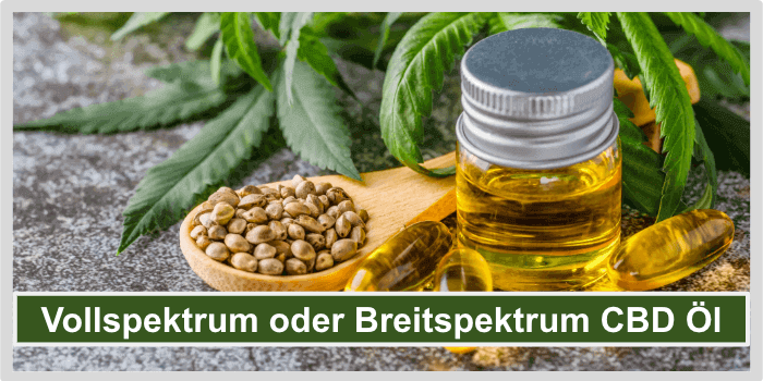 Vollspektrum oder Breitspektrum CBD Oel Titelbild